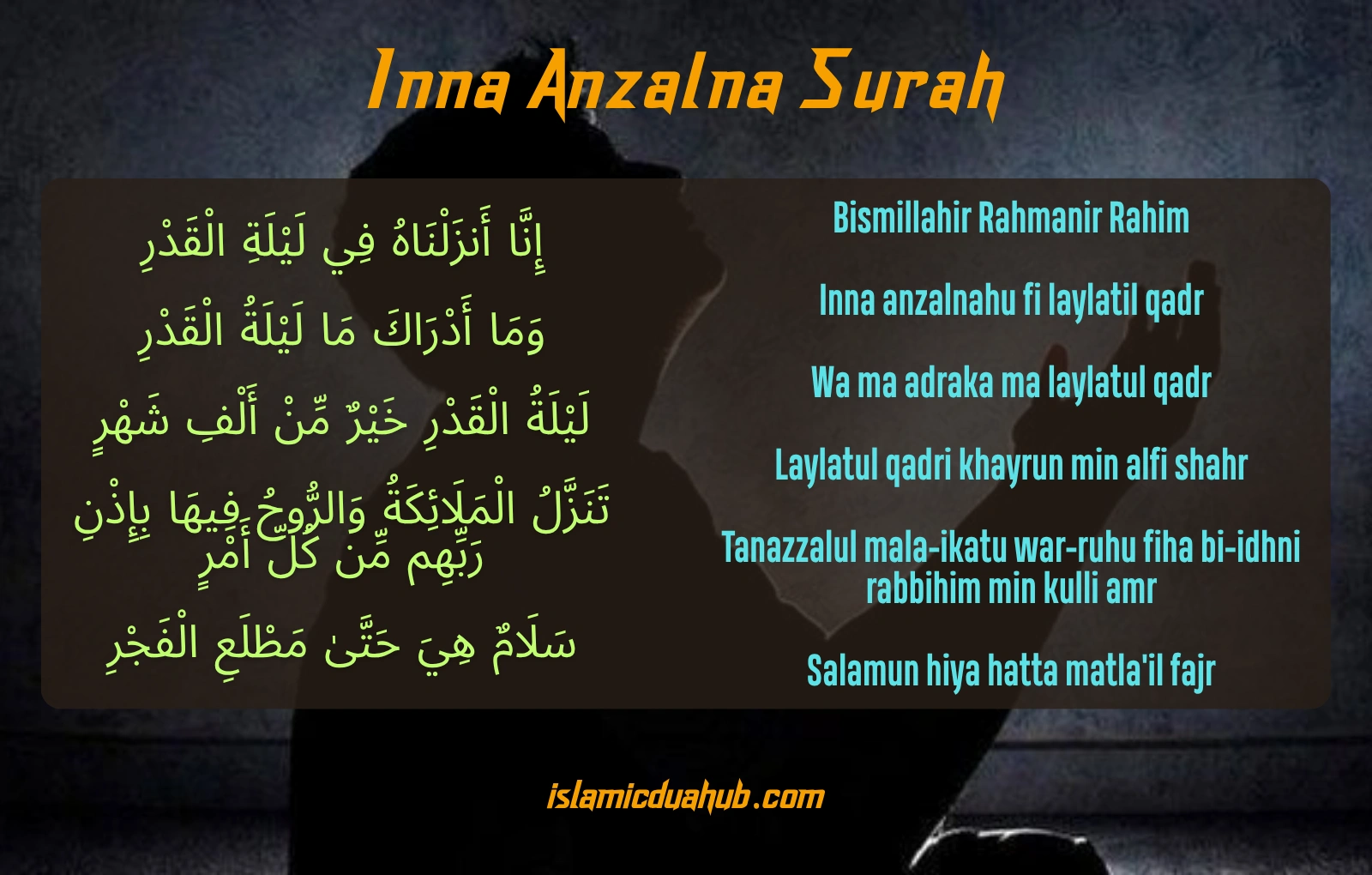 Inna Anzalna Lailatul Qadr Surah