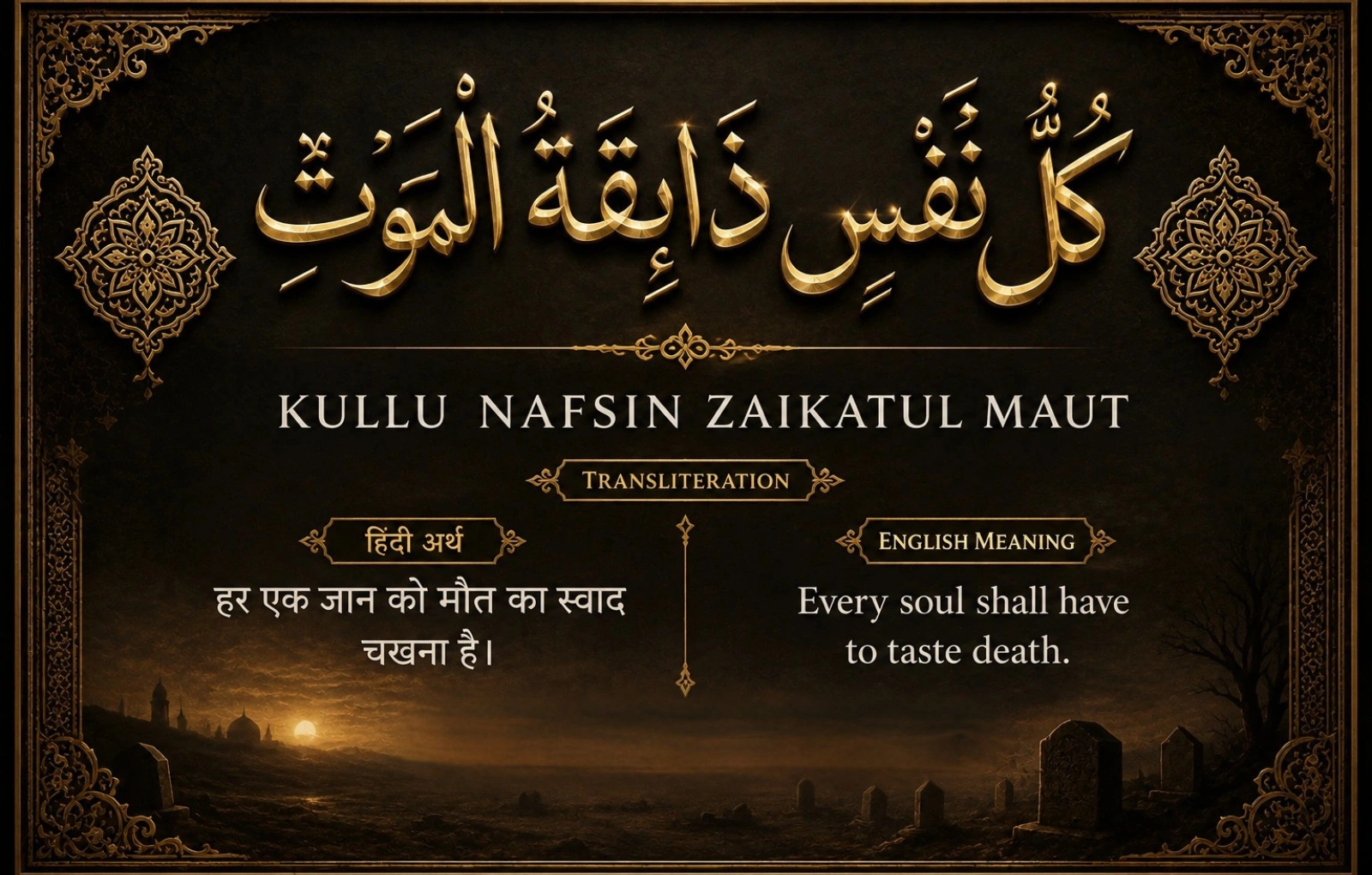 Kullu Nafsin Zaikatul Maut Meaning In English