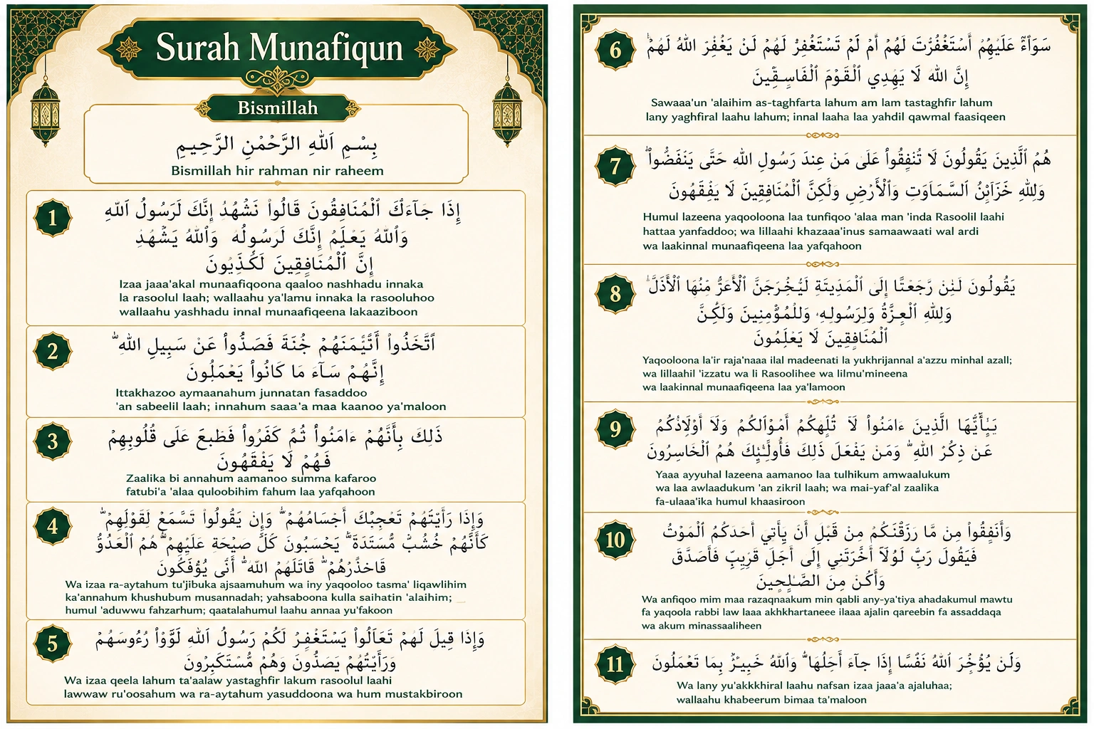 full surah munafiqun