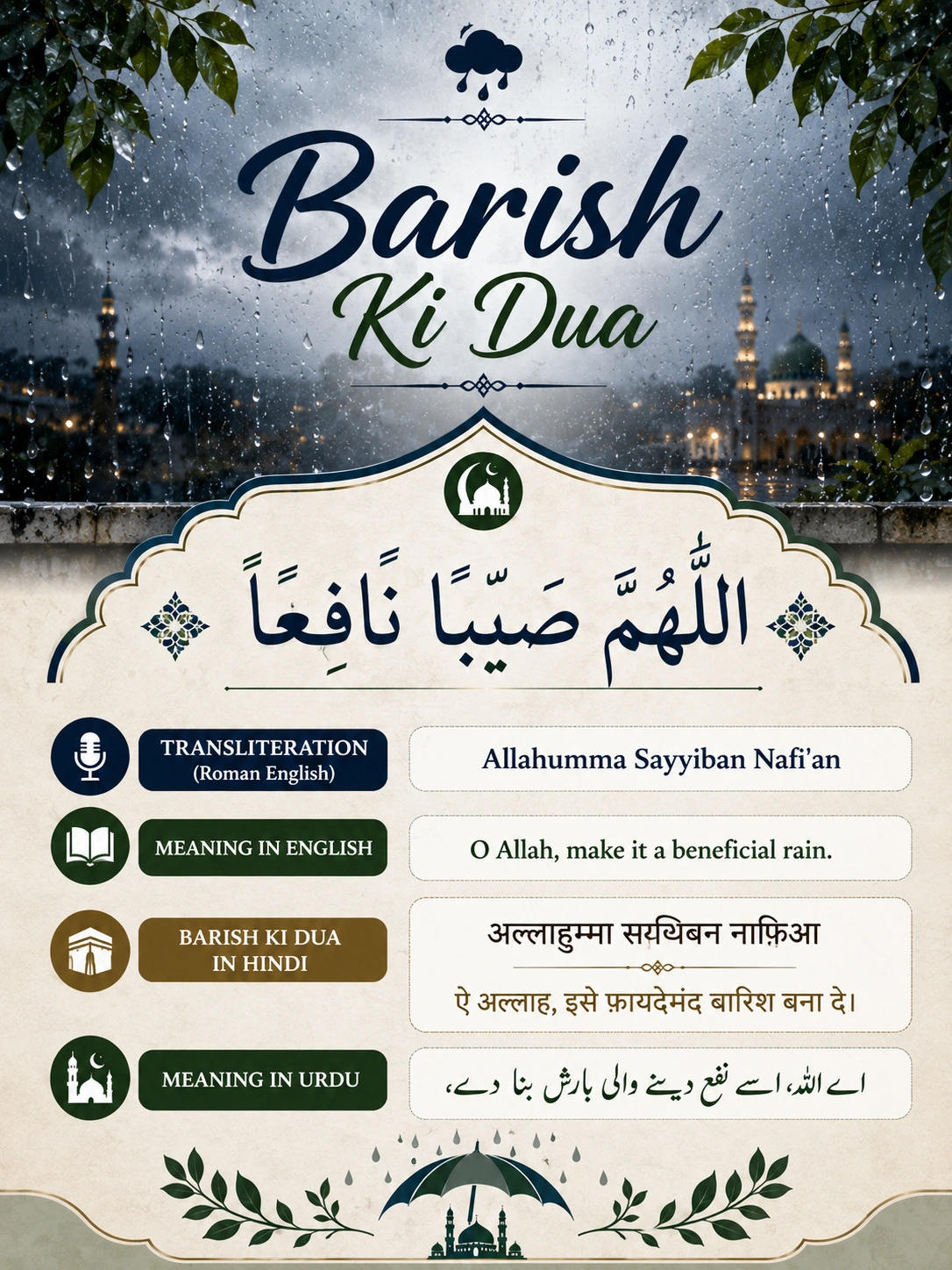 barish ki dua in english